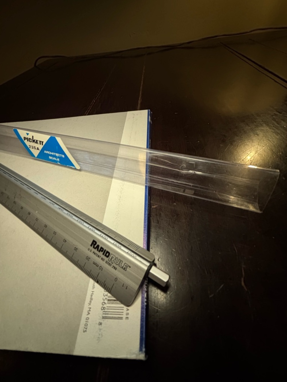 RapidRule Aluminum Architect Scale Ruler with Clear Plastic Case